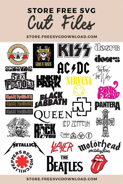 Pink Floyd Svg, Kiss Svg, Band Svg, Tshirt Printing Business, Cricut Projects Easy, Design Bundles Svg, Cricut Svg Files Free, Svg Bundles, Queen Svg