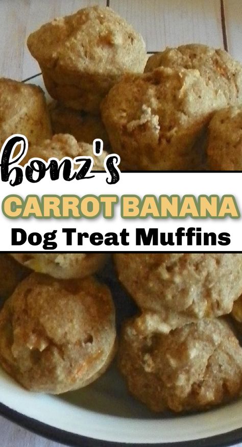 Banana Dog Treat Recipe, Dog Muffins, Dog Cookie Recipes, Foods Dogs Can Eat, Animal Treats, Pet Treats Recipes, Banana Treats, Easy Dog Treat Recipes, Dog Cupcakes