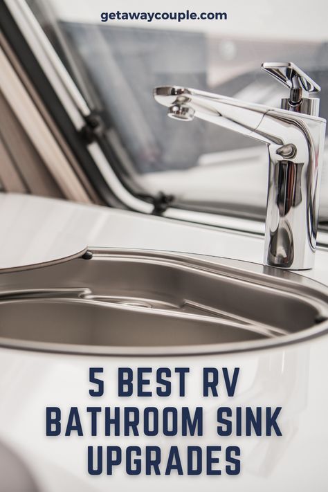 RV bathroom sinks aren't usually the best. Luckily, upgrading your RV bathroom sink is an easier project than you may think. 5 Best RV Bathroom Sink Upgrades Rv Sink, Matte Black Bathroom Faucet, Black Bathroom Faucet, Rectangular Vessel Sink, Rv Bathroom, Small Bathroom Sinks, Matte Black Bathroom, Rv Kitchen, Drop In Sink