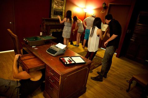 In Escape Rooms, Video Games Meet Real Life By CHRIS SUELLENTROPJUNE 3, 2014 Escape Room Design, Breakout Edu, Puzzle Ideas, Adventure Room, Mystery Room, Escape Room Puzzles, Escape Room Game, Escape Rooms, Camping Games