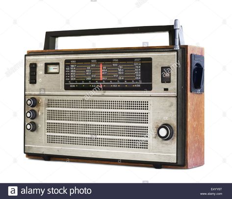 Old Radio Images, Transistor Radio Vintage, Old School Radio, Old Radio, Old Radios, Transistor Radio, White Stock, 80 Years, Car Radio