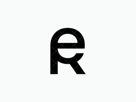 R E Logo, Er Monogram, Elements Of Art Line, Unique Monogram, Monogram Logo Design, Initials Logo, Letter Logo Design, Letter E, E Logo