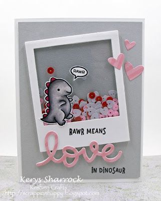 Interactive Valentine Cards Diy, Lawn Fawn Dinosaur Cards, Lawn Fawn Valentines Day Cards, Lawn Fawn Valentine Cards, Dinosaur Cards Handmade, Valentine Shaker Cards, Catholic Valentines, Dinosaur Valentine Cards, Love Dinosaur