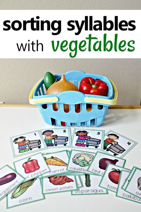 Vegetable Theme Syllable Sorting Activity - Fantastic Fun & Learning Dramatic Play Ideas, Healthy Food Activities, Nutrition Activities, Studying Food, Pretend Play Food, Food Activities, Nutrition Sportive, Creative Curriculum, Sorting Activities