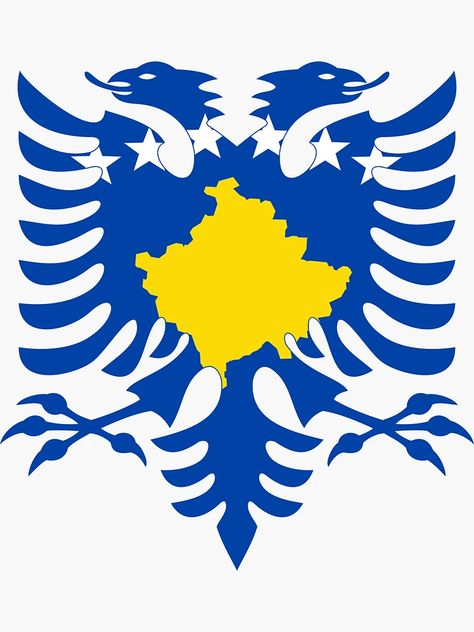 "Albania Kosovo flag united" Sticker by emeksedesign | Redbubble Vizatim Per 17 Shkurt, 17 February Kosovo Drawing, Punime Per 17 Shkurt, Kosovo Flag Drawing, Albania And Kosovo Flag, 17 February Kosovo, Kosovo Independence Day, Kosova Flag, Bosnia Flag