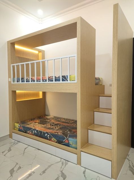 Led Light Bed, Loft Beds For Small Rooms, Kids Bed Design, Light Bed, Children Bed, Loft Style Bedroom, Beds For Small Rooms, Bed In Closet Aesthetic, Modern Bunk Beds