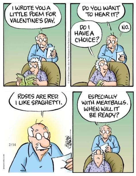 40 Funny Comics for the Average 40 Year Old - Funny Gallery Senior Jokes, Valentine Jokes, Adult Valentines, Funny Jokes For Kids, Funny Comic, Funny Comic Strips, My Funny Valentine, Jokes For Kids, Funny Love