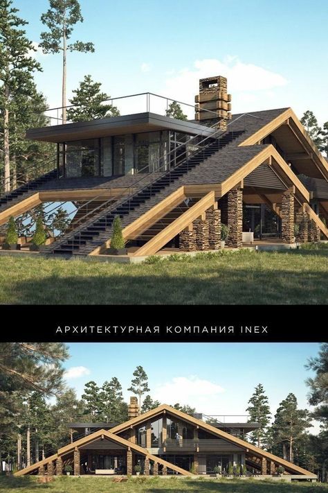 Small Wood Projects Diy, Diy Projects Wood, Pins Ideas, Large Workshop, A Frame House Plans, Unique House Design, Architecture Design Concept, A Frame House, Unique Houses