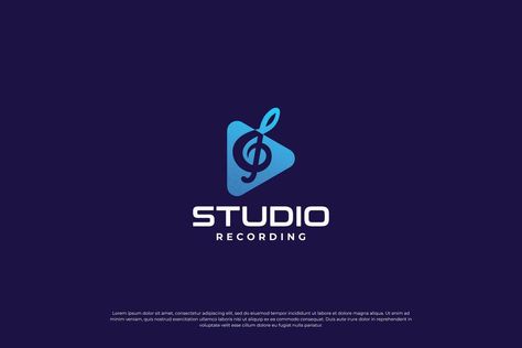 Music logo design. Studio recording, audio, sound icon template. Music Producer Logo, Logo Design Studio, Icon Template, Music Logo Design, Music Recording, Design Studio Logo, Goku Wallpaper, Recorder Music, Audio Sound