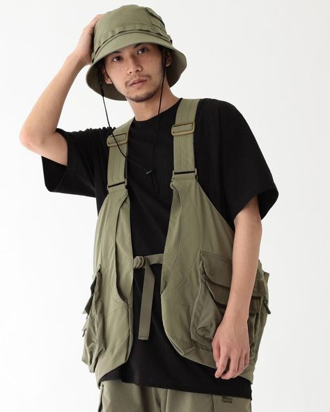 BEAMS x Abu Garcia Present a Fishing-Inspired Capsule for Spring/Summer '21 — eye_C Abu Garcia, Utility Vest, Fishing Outfits, Clothes Style, Military Inspired, Pocket Bag, Best Brand, Comfortable Fashion, Cargo Shorts