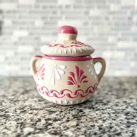 New product alert ✨Talavera Sugar Bowls 🍰💕These bowls are perfect for adding a touch of sweetness to your kitchen decor. We also offer the same design in white for those who prefer an elegant and timeless look. 🤍 . . . #talaveramexicana #ceramics #mexicanpottery #sugarbowls #shopsmallbusinesses Mexican Pottery Decor, Mexican Clay Pots, Ornament Inspiration, Mexican Gifts, New Product Alert, Cerámica Ideas, Talavera Pottery, Sugar Bowls, Ceramics Ideas