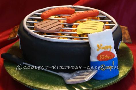 That’s a Cake! Grill Birthday Cake... This website is the Pinterest of birthday cake ideas Bbq Cake, Father's Day Cake, Birthday Bbq, Fathers Day Cake, Adult Birthday Cakes, Cake Stuff, Birthday Cakes For Men, 50th Birthday Cake, Cool Birthday Cakes