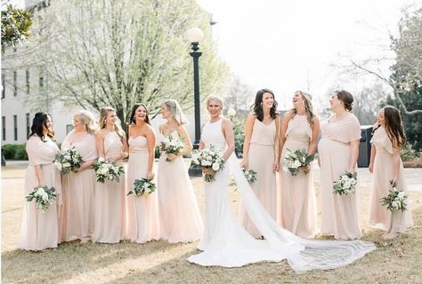 Gold Brides Maid Dresses, Birdy Grey Bridesmaid, Summer Weddings Bridesmaids, Grey Weddings, Finally Engaged, Blush Pink Bridesmaids, Grey Wedding Dress, Blush Pink Bridesmaid Dresses, Bridesmaid Dresses Under 100