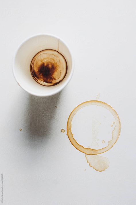 Coffee Stain Aesthetic, Empty Coffee Cup, Coffee Ring Stain, Coffee Ring, Diy Sharpie Mug, Photography Coffee, Coffee Stain, Trendy Photography, Sharpie Mug