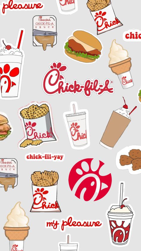 #chickfila ♥️♥️♥️ Chick Fa La, Cricut Patterns, Food Wallpapers, Cute Food Wallpaper, Eat More Chicken, Cute Images For Wallpaper, Cute Backgrounds For Iphone, Best Fast Food, Make Your Day Better