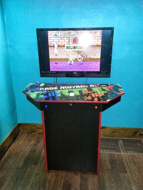 4-Player Pedestal Arcade Cabinet for MAME Pi Arcade, Mame Cabinet, Arcade Cabinet Plans, Diy Arcade Cabinet, Arcade Console, Arcade Room, Cabinet Plans, Architecture Bathroom, Video Game Room Design