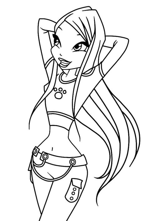 Dibujos de El Club Winx para colorear - imprimir y pintar Modele Zentangle, Coloring Pages Nature, Hello Kitty Colouring Pages, Notebook Drawing, Cartoon Coloring, Abstract Coloring Pages, Hello Kitty Coloring, Unicorn Coloring Pages, Cartoon Coloring Pages