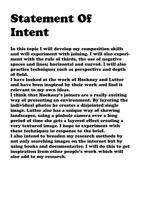 statement of intent Statement Of Intent, Personal Investigation, Rule Of Thirds, Urban Architecture, Depth Of Field, Word Search Puzzle, Math Equations, Architecture