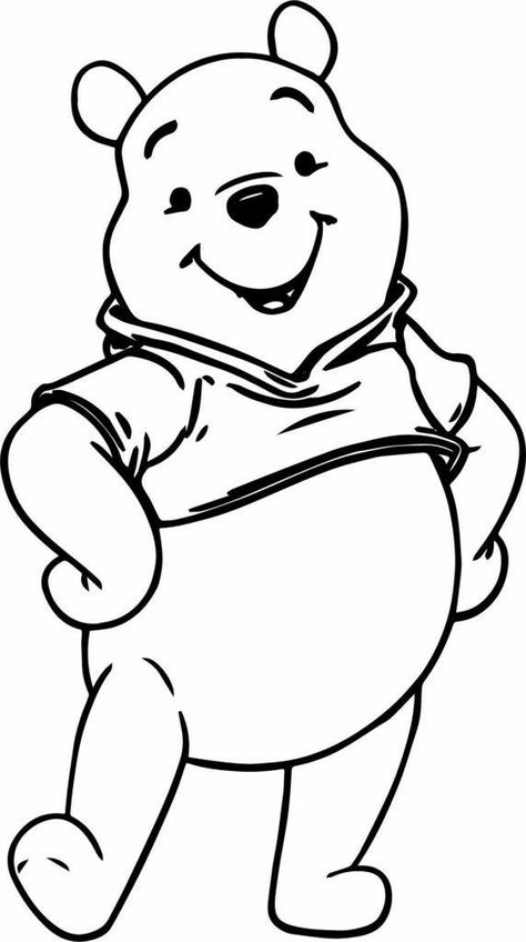 Winnie The Pooh Coloring Pages, Pooh Coloring Pages, Coloring Rocks, Winnie The Pooh Drawing, Pooh Winnie, Cute Winnie The Pooh, Bear Coloring Pages, Disney Art Drawings, Christmas Coloring Books