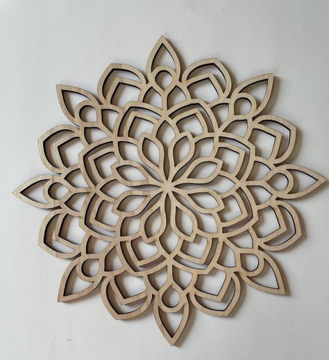 Cnc Mandala Design, Mandala Cnc Patterns, Mandala Wall Art Texture, Mandala Metal Wall Art, Wooden Mandala Wall Art Living Room, Mandala Wall Decor, Boho Shower Curtain, Wood Wall Art Decor, Birch Ply