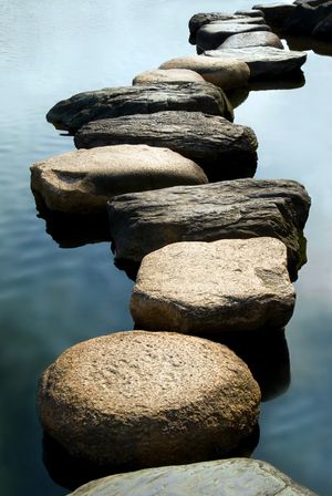 Every charitable act is a stepping stone toward heaven.   Henry Ward Beecher Gravel Walkway, Backyard Walkway, Stone Pathway, Land Art, Zen Garden, Stone Rocks, The Shape, Garden Paths, Stone Art