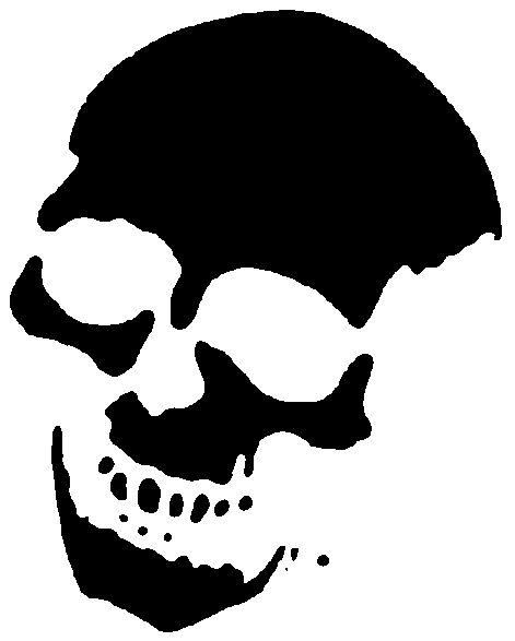 Skull Stencil, Tattoo Ideas, Tattoos, Black