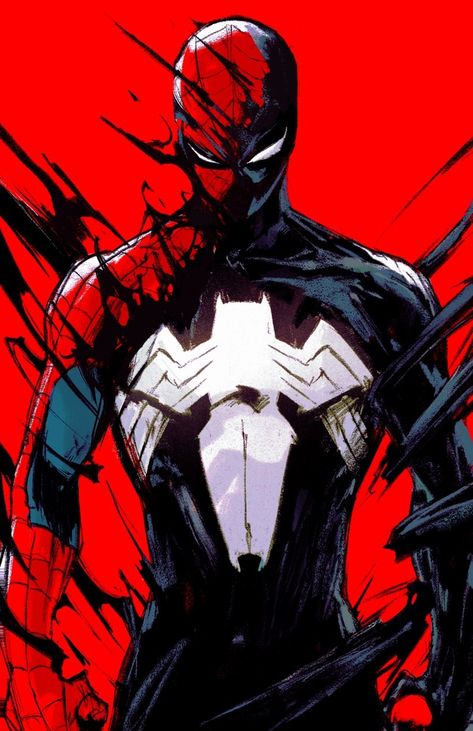 Chun Lo, Spiderman Comic Art, Symbiote Spiderman, Venom Art, Venom Comics, Image Spiderman, Spiderman Drawing, Spiderman Art Sketch, Black Spiderman