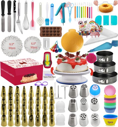 Cake Baking Supplies, Turntable Cake, Cake Decorating Kit, Cake Turntable, Cake Leveler, Icing Nozzles, Springform Pan Cake, Cake Pan Set, Fondant Tools