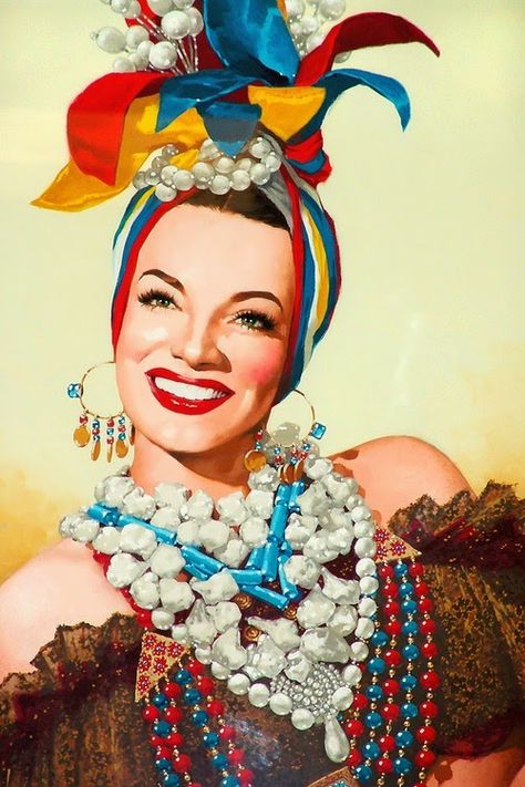 Carmen Miranda Summer Olympics Party, Carmen Miranda Costume, Bijoux Art Deco, Carmen Miranda, Rio Carnival, Carmen Sandiego, Vintage Blog, Norman Rockwell, Cultura Pop