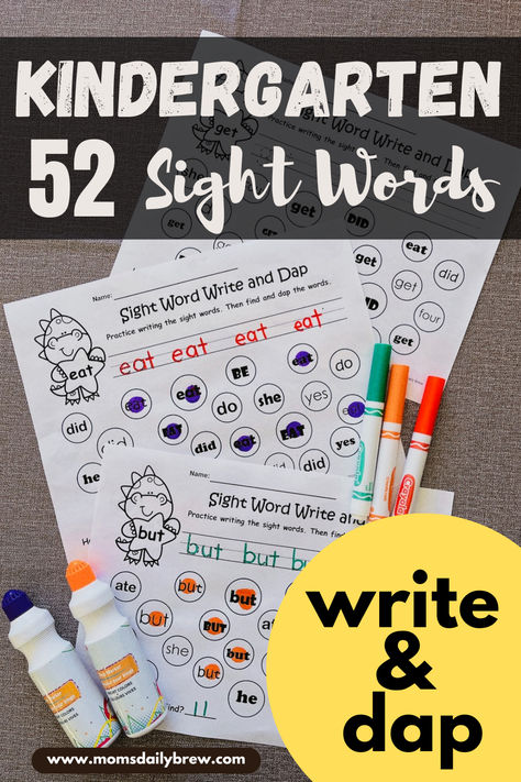 Check out these kindergarten sigh word worksheets - your kiddos will enjoy dabbing while practice writing those KB words. Sigh Words, Bingo Dauber, Sight Word Worksheets, Sight Words Kindergarten, Kindergarten Learning, Writing Practice, Sight Words, Bingo, Kindergarten