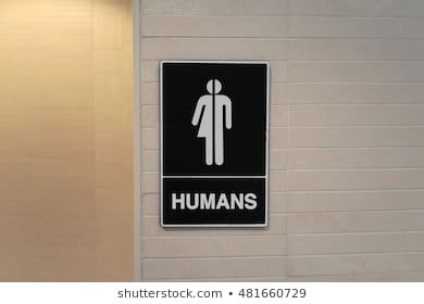 Gender Neutral Restroom Sign That Says Stock Photo (Edit Now) 481660729 Gender Neutral Toilets, Gender Neutral Bathrooms, Gender Neutral Bathroom, Restrooms Signage, Teen Bathrooms, Neutral Bathroom, Restroom Sign, Toilet Sign, Bathroom Signs