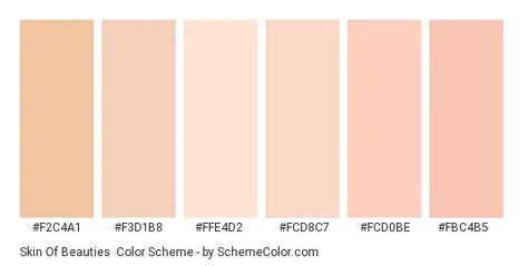 Skin Color Paint, Color Hex Codes, Peach Color Palettes, Pink Skin Tone, Hexadecimal Color, Peach Puff, Colors For Skin Tone, Hex Codes, Hex Color Codes