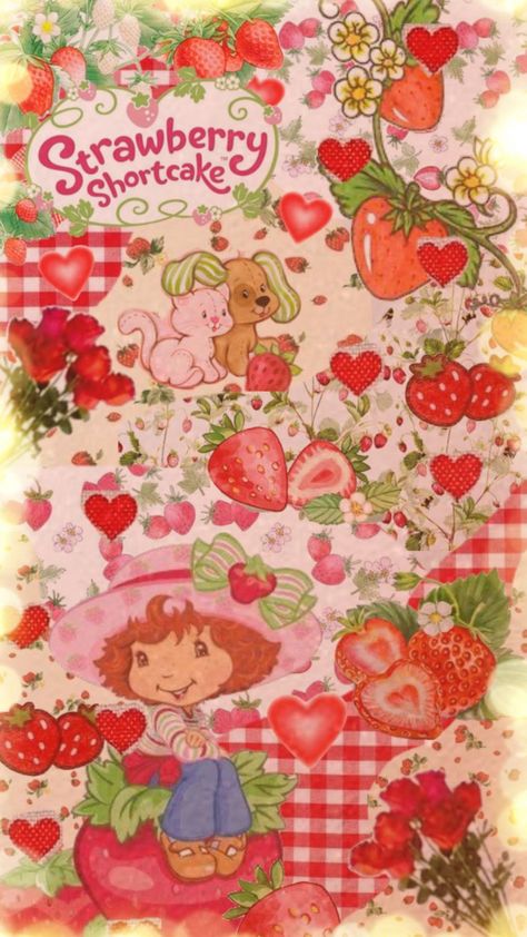 🍓💋 Strawberry Shortcake Poster, Strawberry Shortcake Pictures, Aesthetic Strawberry, Strawberry Shortcake Cartoon, Strawberry Shortcake Characters, Vintage Strawberry Shortcake, Iphone Wallpaper Themes, Hello Kitty Iphone Wallpaper, Preppy Wallpaper