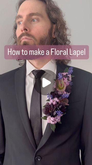 Bronte, Utah Wedding Florist on Instagram: "How to make a floral lapel boutonnière ✨ I got sooo many DMs asking how to make this when I posted in it my stories and because I really love this trend and want it to take off, here’s a how to video 🥰" Lapel Flowers, Making A Boutonniere, Lapel Boutonniere, Flower Lapel, Floral Lapel, Boutonniere Diy, Boutonnieres Wedding, How To Make A Buttonhole Flower, How To Make A Boutonniere With Real Flowers