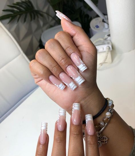 Acrylic Nails Stiletto, Nail Piercing, French Tip Nail Designs, November Nails, Long Acrylic Nail Designs, French Nail Designs, French Acrylic Nails, Classy Acrylic Nails, Nails Only