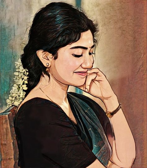 Sai pallavi images Reference Photos For Digital Art, Sai Pallavi Pencil Drawing, Saipallavi Drawing, Sai Pallavi Sketch, Sai Pallavi Drawing, Sai Pallavi 4k Hd Images, Beautiful Pencil Sketches, Sai Pallavi Hd Images, Buddha Painting Canvas