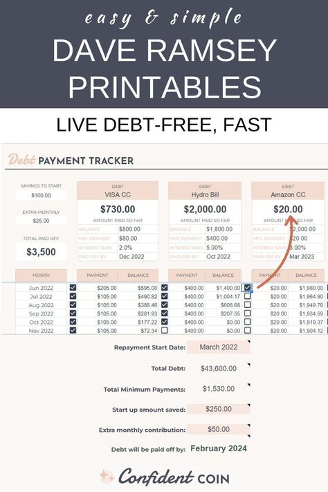 Dave Ramsey Printables, Dave Ramsey Budgeting Printables, Dave Ramsey Debt Snowball, Debt Snowball Spreadsheet, Budget Google Sheets, Spreadsheet Budget, Debt Snowball Calculator, Dave Ramsey Debt, Budgeting Printables