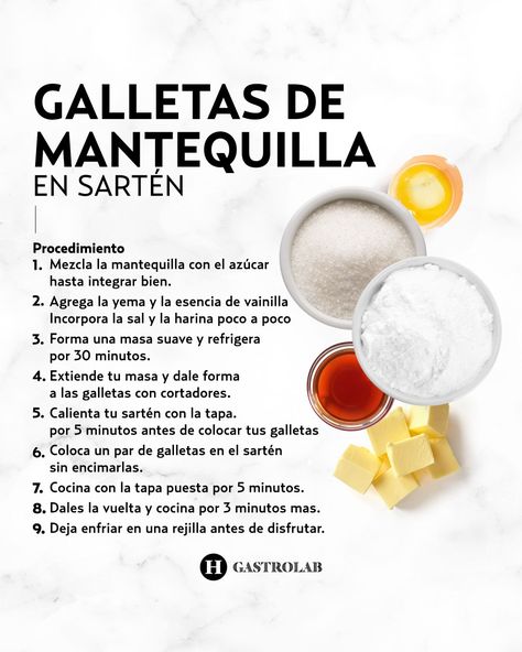 Prepara estas galletas sin complicaciones y olvídate del uso del horno, solo necesitarás tu sartén favorito para hacerlas🍪 August 12, Yummy Sweets, Interesting Food Recipes, Baking Recipes, Cookie Recipes, Cooking Recipes, Baking, On Instagram