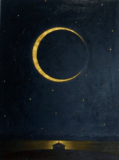 Moon Aethstetic, Sun Moon Stars, Moon Night, Beautiful Moon, Night Painting, British Library, Moon Magic, The Night Sky, Moon Art