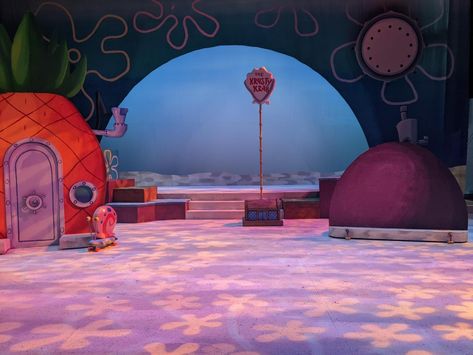 Spongebob Musical Set, The Spongebob Musical, Spongebob Musical Set Design, Spongebob The Musical Set Design, Spongebob Musical, Spongebob The Musical, High School Posters, Spongebob Costume, High School Plays