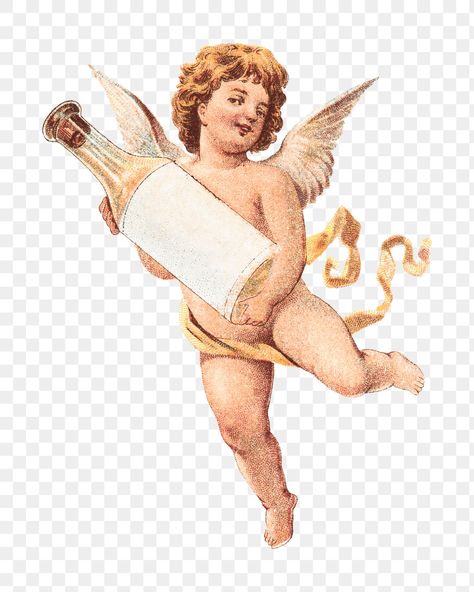 Angel Vintage Illustration, Cherubs Holding Banner, Cherub Illustration, Boyfriend Tattoos, Holding Perfume, Perfume Png, Cherub Art, Bakery Aesthetic, Tattoo For Boyfriend