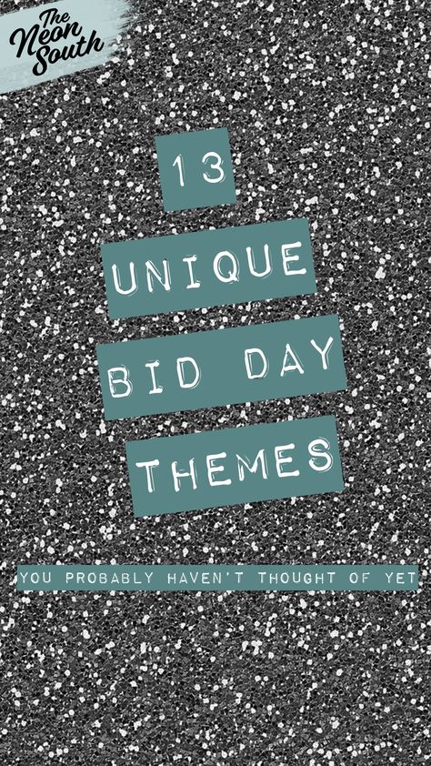 Fraternity Recruitment Themes, Sorority Open House Themes, Unique Sorority Bid Day Themes, Recruitment Themes Ideas, Unique Bid Day, Bid Day Themes 2023, Bid Day Themes Sorority Unique, Sorority Recruitment Themes Ideas, Rush Themes Sorority