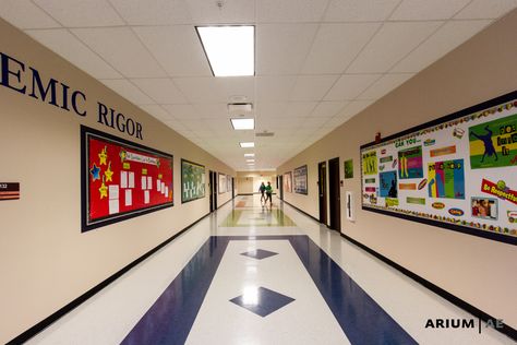 Middle school hallway, patterned VCT Middle School Interior, Middle School Hallway, College Corridor, Bloxburg School, School Hallway, School Hallways, School Interior, Outfits Baggy, Learning Spaces