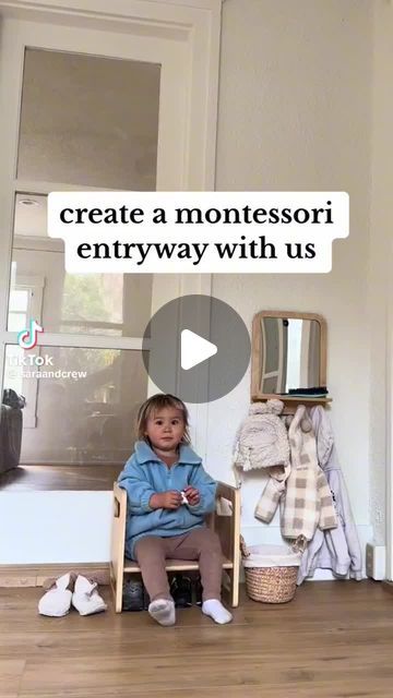 Montessori Hallway, Montessori Entrance, Toddler Entryway, Montessori Entryway, Toddler Chair, Montessori Toddler, Entry Way, Entryway Decor, Montessori