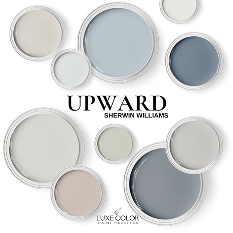 Best Color For A Bedroom, Sherwin Williams Upward, Sw Upward, Agreeable Grey, Colors For Bedroom, Coastal Paint Colors, Coastal Dining, Paint Color Inspiration, House Color Palettes