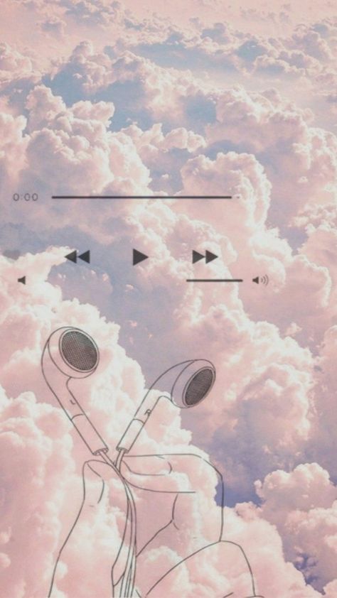 Cloud lovers plus music lovers ...here's the best wallpaper for you #wallpaper Music Cute Wallpapers, Girl Lovers Wallpaper, Drawing For Music Lovers, Music Asethic Wallpaper, Wallpapers For Music Lovers, Listening Music Wallpaper, Music Lovers Wallpaper Aesthetic, Music Theme Wallpaper, Cute Music Wallpapers