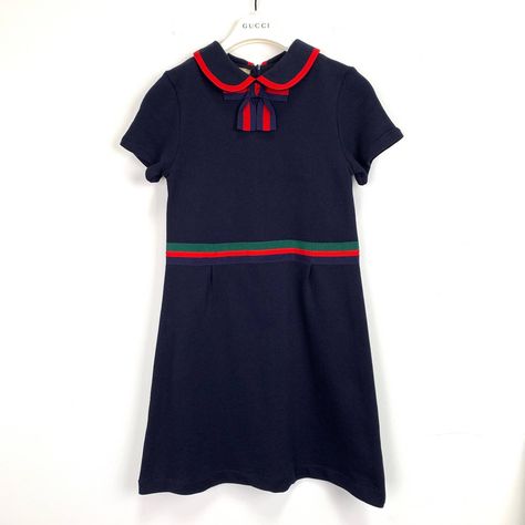 Gucci Kids Children's Cotton Dress With Web Bow Brand New With Tag. Gucci Kids Size 12; It Can Be Converted To Women Size Xs. Very Elegant Design, Super Duper Cute!!! We Offer Fast Shipping And Dedicated Packaging. Ships Next Business Day!!! Kids Cotton Dress, Nice Red Dress, Tiger Girl, Gucci Dresses, Red Sweater Dress, Gucci Dress, Gucci Kids, Super Duper