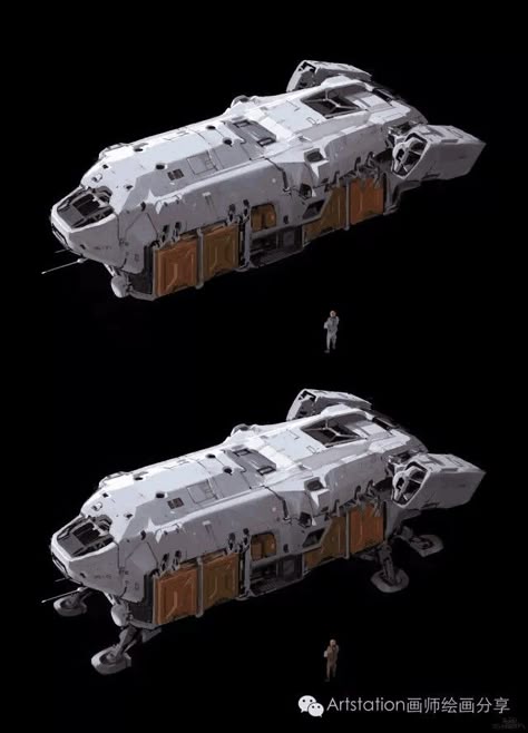 Cargo spaceship. A good design for local (in system) runs. Transport Ship, Space Ships Concept, Space Engineers, Sci Fi Spaceships, Space Ship Concept Art, Starship Concept, Halo 5, Lego Spaceship, Halo 4