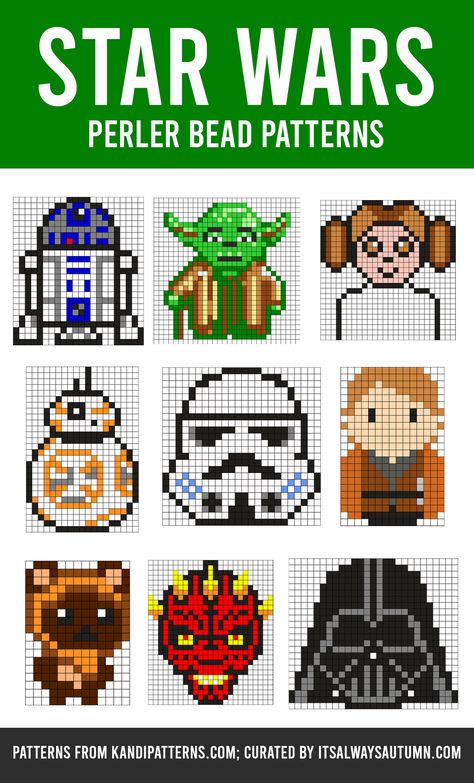 Star Wars Perler bead patterns Star Wars Perler Bead Patterns, Modele Pixel Art, Star Wars Crafts, Pokemon Perler Beads, Melty Bead Patterns, Fuse Bead Patterns, Hama Beads Design, Motifs Perler, Melty Beads