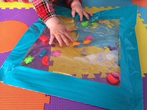 DIY Water Mat: D&J and our two MissEe maam's.  Sensory Baby life Diy Baby Toys, Diy Christmas Outfit, Diy Winter Wedding, Water Play Mat, New Baby Crafts, Baby Announcement To Husband, Ella Rose, Water Mat, Sensory Exploration